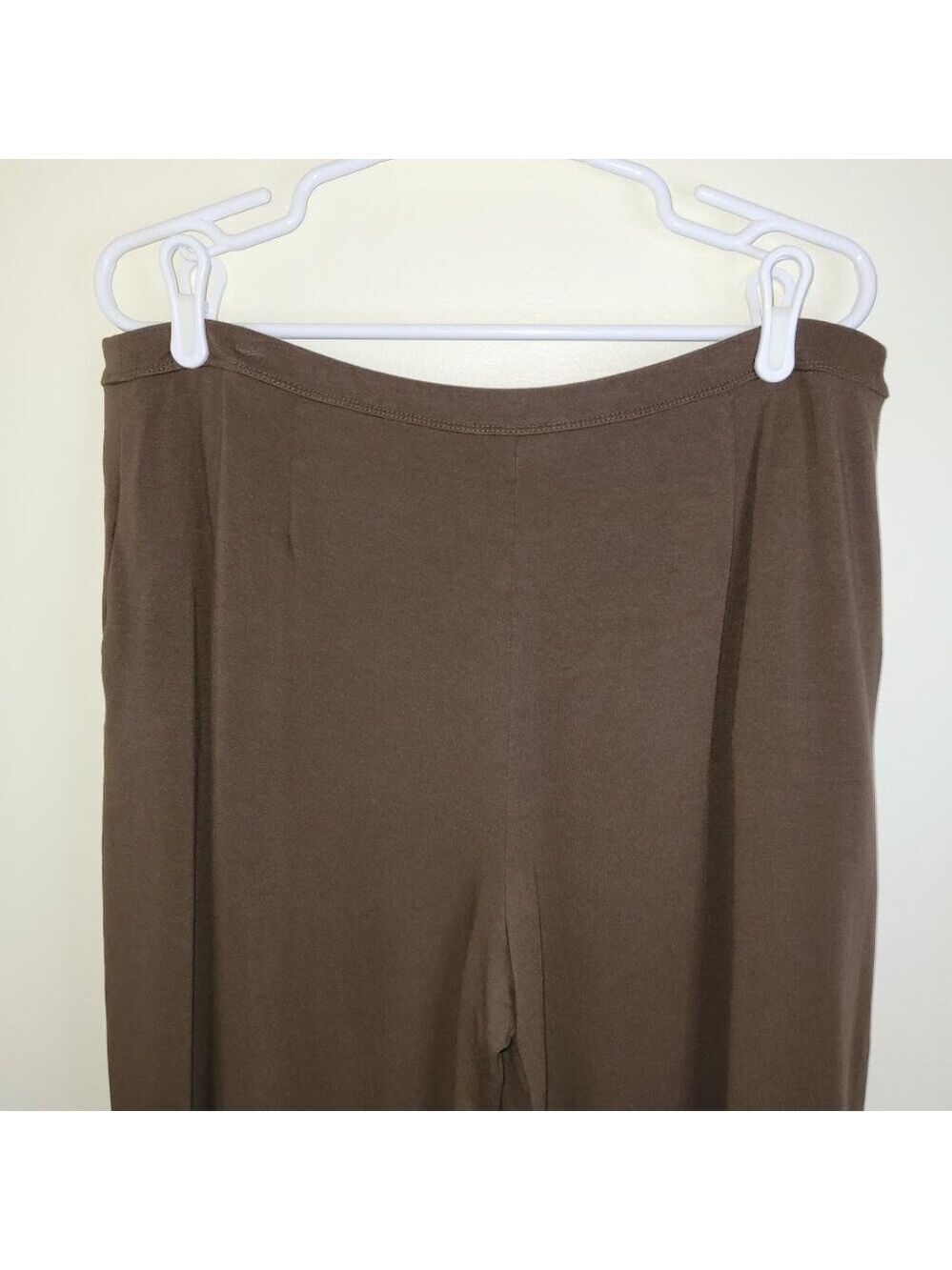 J. Jill Wearever Collection Cropped Pull On Pants Brown Wide Leg Women's Size L - Picture 7 of 12